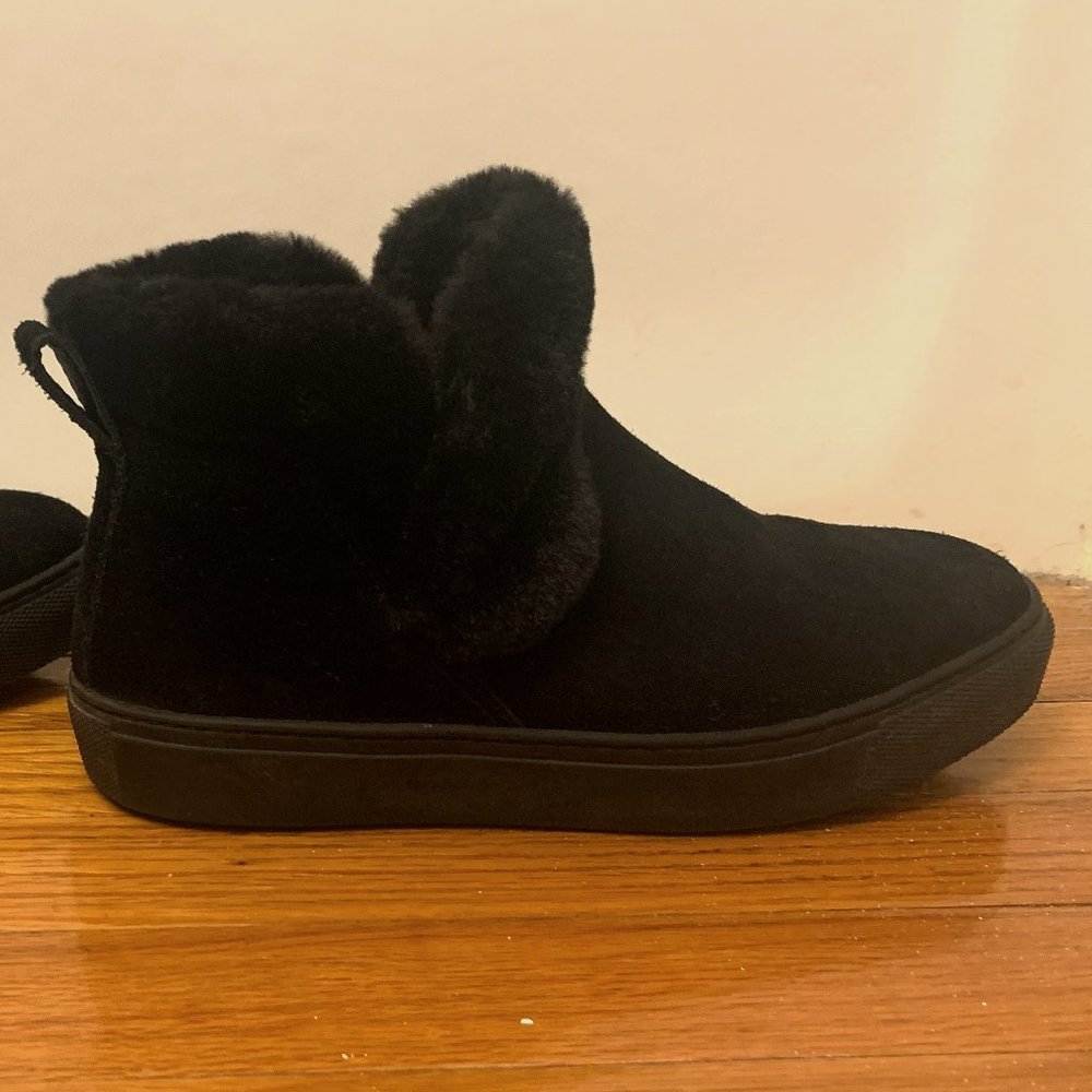 Waterproof Black Suede Winter Sneaker